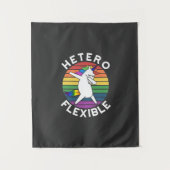 Hetero Flexible LGBT Lesbische Schwulenschwule Wandteppich (Vorderseite)