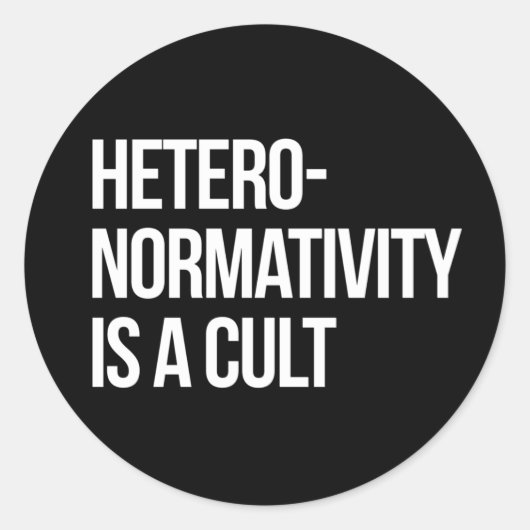 Hetero-Normalität ist ein Kult Runder Aufkleber (Vorderseite)
