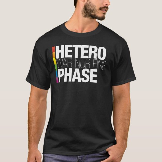 Hetero war nur eine Phase Prix Merch CSD Que Ra T-Shirt (Vorderseite)