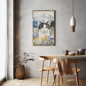 Heterochromie in einem Wildblume-Feld Poster