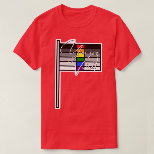 Heteroflexiver Stolz: Gültige Flagge T-Shirt (Design vorne)