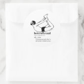 HETEROFLEXUAL RUNDER AUFKLEBER (Tasche)