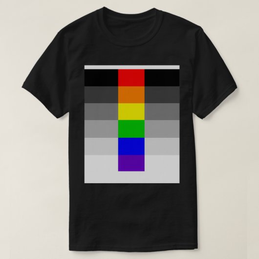 heterogene Pride-Flag-Grafik T-Shirt (Design vorne)