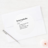 HETEROPHOBE RUNDER AUFKLEBER (Umschlag)