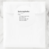 HETEROPHOBE RUNDER AUFKLEBER (Tasche)