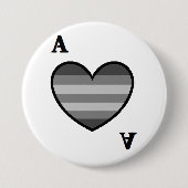 Heteroromantic asexualer As-Knopf Button (Vorderseite)