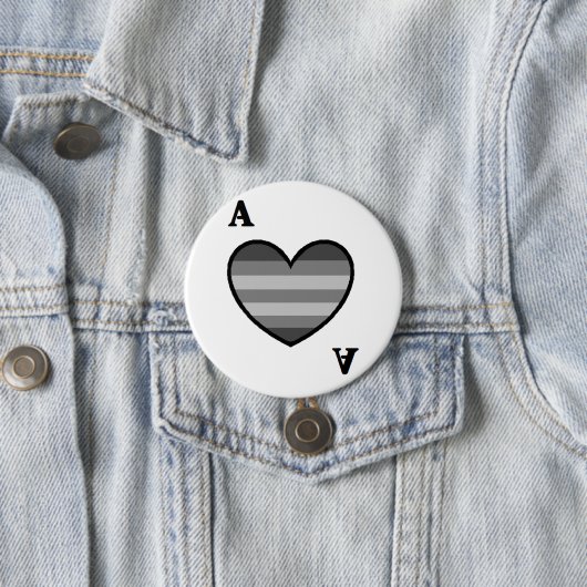 Heteroromantic asexualer As-Knopf Button (Beispiel)