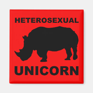 Heterosexueller Einhorn-Nashorn-Kühlschrankmagnet Magnet