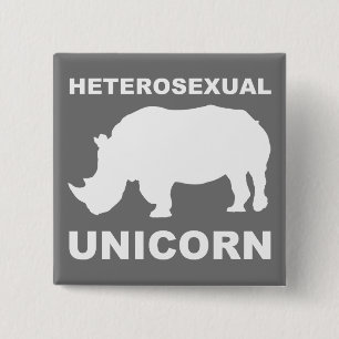 Heterosexuelles Einhorn Nashorn Knopf Abzeichen Lu Button