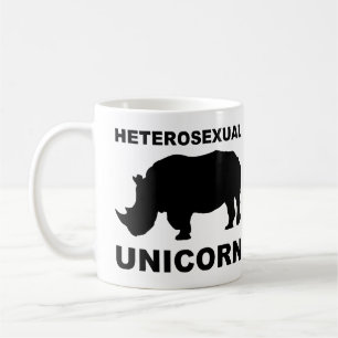 Heterosexuelles Einhorn Nashorn Lustiger Becher Kaffeetasse