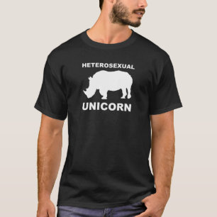 Heterosexuelles Einhorn Rhinoceros Funny T - Shirt