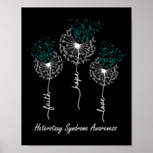 Heterotaxy Syndrome Awareness Faith Hope Liebe Poster