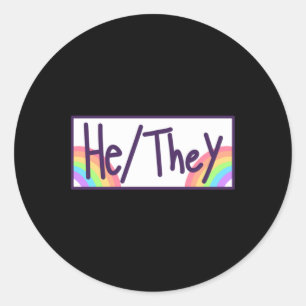 Hethey Pronouns Card Aufkleber