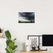 Heu-Ballen in einem Sturm Poster (Heimbüro)