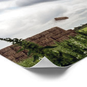 Heu-Ballen in einem Sturm Poster (Ecke)