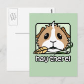 Heu dort! (Meerschweinchen) Postkarte (Vorne/Hinten)