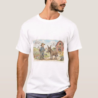 Heu Ich Weiß Nicht Bauer und Esel Pun Grafik T-Shi T-Shirt