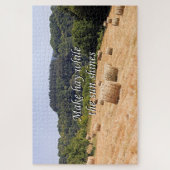 Heu machen, während die Sonne strahlt Heu Ballen,  Puzzle (Vertikal)