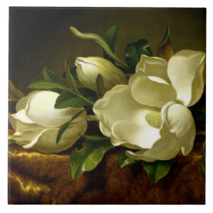 Heu Magnolia Blume Gold Velvet Keramik Tile Fliese