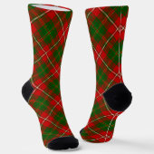 Heu-Tartan rot grün kariert Socken (Gewinkelt)