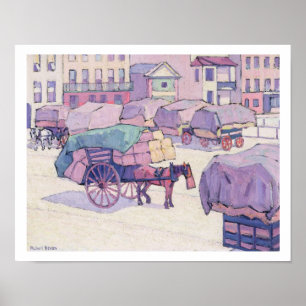 Heu-Wagen, Cumberland-Markt (Öl auf Leinwand) Poster