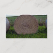 Heuballen auf grünem Feld Visitenkarte (Rückseite)