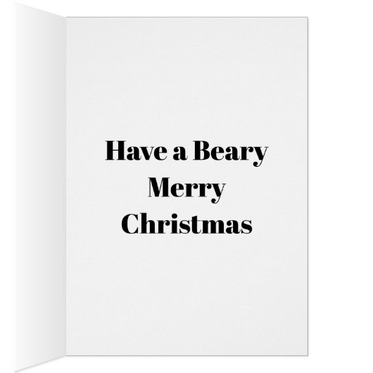 Heuballen-Bär Weihnachtskarte (Innen (Rechts))