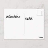 Heuballen im Feld tagsüber Postkarte (Rückseite)