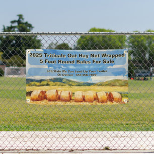 Heuballen von der Farm zum Verkauf anpassen Banner