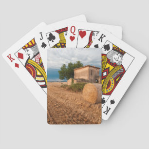 Heuballenfeld in der Provence Spielkarten