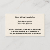 Heuen von Service-oder Heu-Verkäufen Visitenkarte (Rückseite)