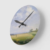 Heuernte, 1838 (Öl auf Leinwand) Runde Wanduhr (Winkel)