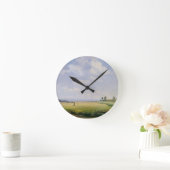 Heuernte, 1838 (Öl auf Leinwand) Runde Wanduhr (Zuhause)