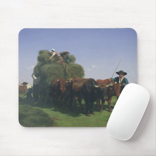 Heuernte, Auvergne Mousepad (Mit Mouse)