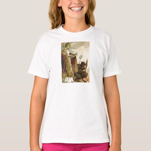 Heugabel-Priester Sankt Nikolaus Krampus T-Shirt (Vorderseite)