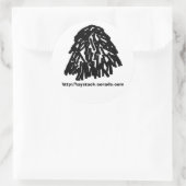 Heuhaufen, groß runder aufkleber (Tasche)