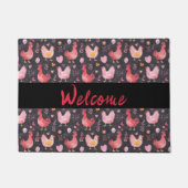Heuhengänger in schwarz-rot willkommen fußmatte (Vorderseite)