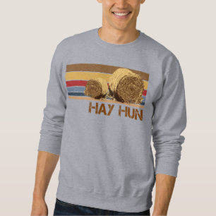 Heuhun Hay bale Funny Farm Life Country Hayfield Sweatshirt