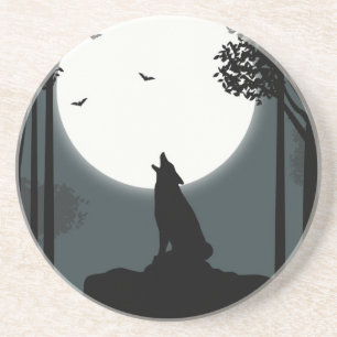 Heulen am Mond Getränkeuntersetzer