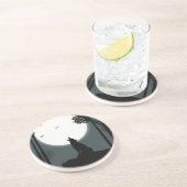 Heulen am Mond Getränkeuntersetzer (Seite)