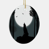 Heulen am Mond Keramikornament (Rechts)