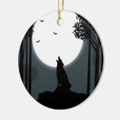 Heulen am Mond Keramikornament (Links)