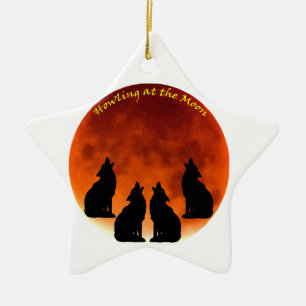 Heulen am Mond Keramikornament
