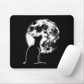 Heulen an der Mond-Katze Mousepad (Mit Mouse)