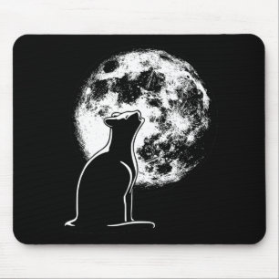 Heulen an der Mond-Katze Mousepad