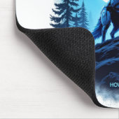 Heulen der Zukunft - Robotischer Wolf-Mauspad Mousepad (Ecke)