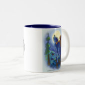 Heulen mit der Wolf-Tasse Zweifarbige Tasse (VorderseiteRechts)