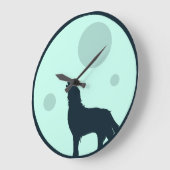 Heulen zum Mond Große Wanduhr (Winkel)