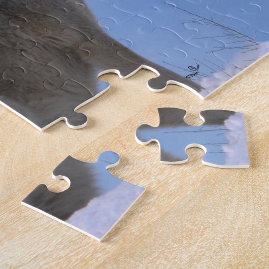 Heulenalaskischer Timberwolf Puzzle (Seite)