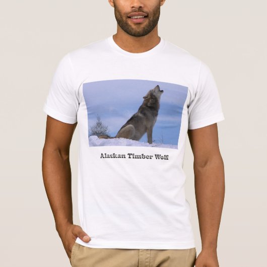 Heulenalaskischer Timberwolf T-Shirt (Vorderseite)